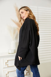 HEYSON Women's Full Size Cardigan with Elegant Scarf Design - Versatile & Stylish